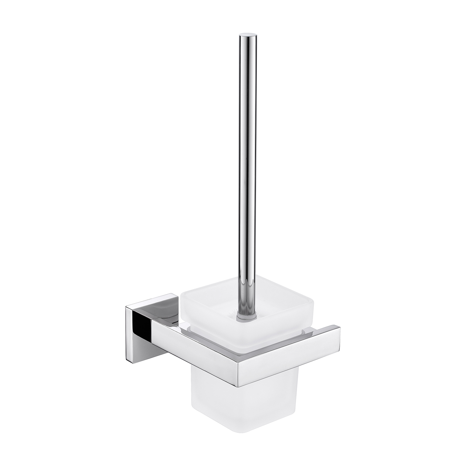 Traviano Vortex Glass Toilet Brush Set - Image 2