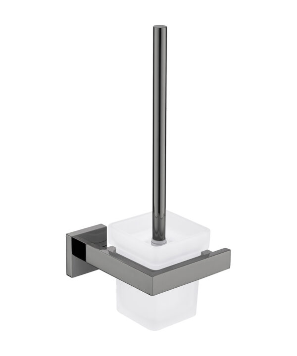 Traviano Vortex Glass Toilet Brush Set