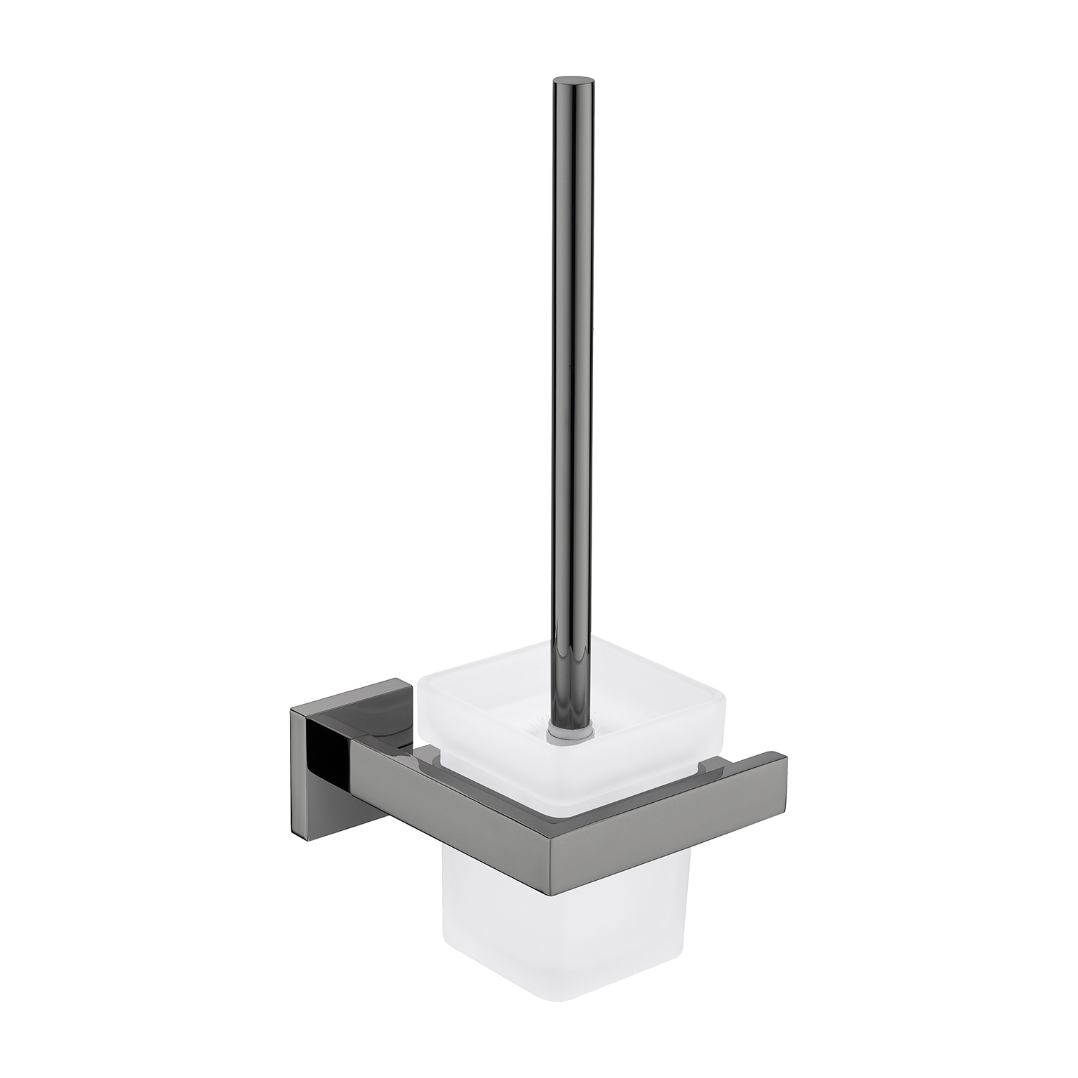 Traviano Vortex Glass Toilet Brush Set
